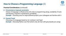 Choosing Programming Languages and What are 'Levels'? by Theory of Programming